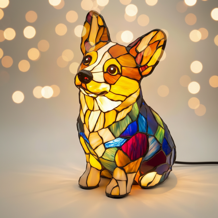 Lámpara Corgi Feliz