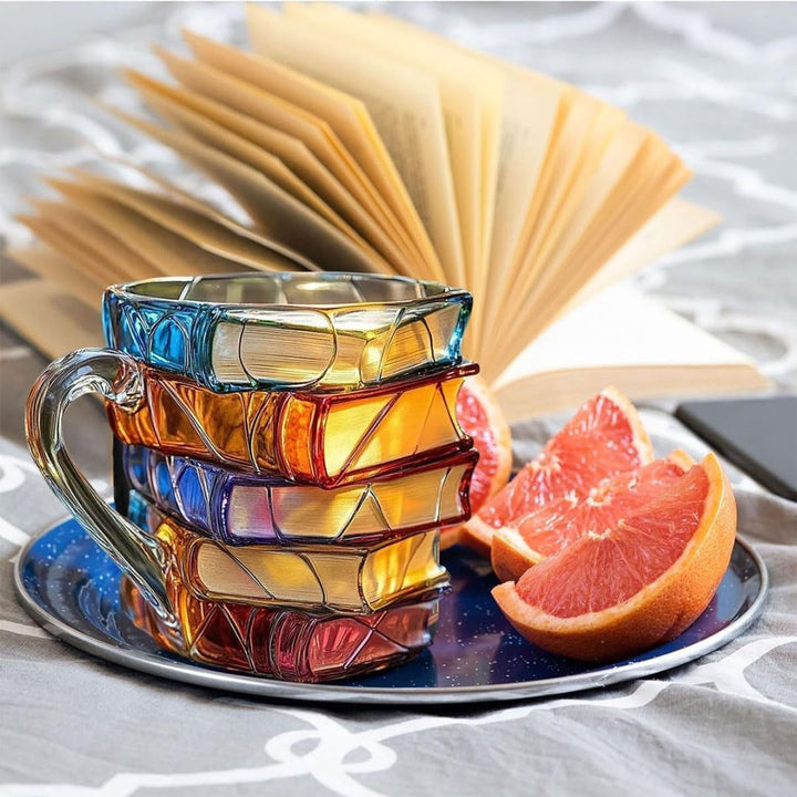 Taza 3D Artesanal Única para Amantes de los Libros