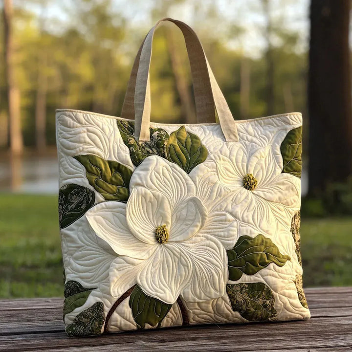 Bolsa Artesanal - Lirios Blancos Elegantes
