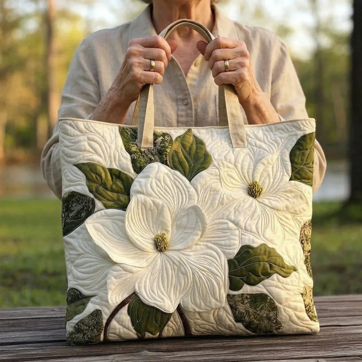 Bolsa Artesanal - Lirios Blancos Elegantes