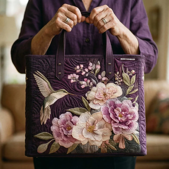Bolsa Artesanal - Colibríes y Orquídeas
