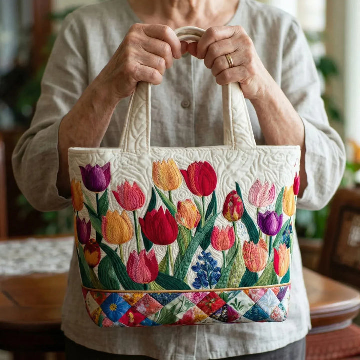 Bolsa Artesanal - Jardín de Tulipanes